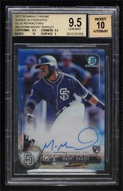 2017 Bowman Chrome - Chrome Rookie Autographs - Blue Refractor #BCAR-MM - Manny Margot /150 [BGS 9.5 GEM MINT]