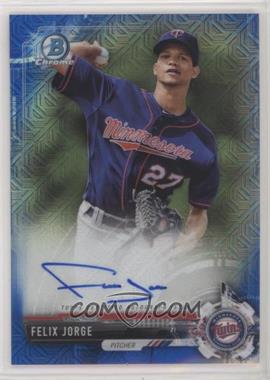 2017 Bowman Chrome - Prospect Autographs - Blue Mojo Refractor #CPA-FJ - Felix Jorge /150 [Noted]