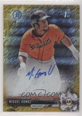 2017 Bowman Chrome - Prospect Autographs - Gold Shimmer Refractor #CPA-MG - Miguel Gomez /50