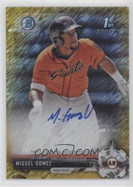 2017 Bowman Chrome - Prospect Autographs - Gold Shimmer Refractor #CPA-MG - Miguel Gomez /50