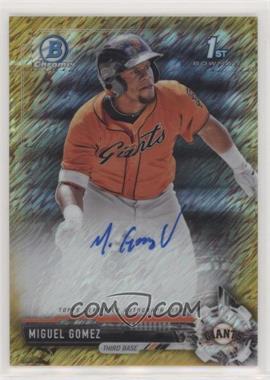 2017 Bowman Chrome - Prospect Autographs - Gold Shimmer Refractor #CPA-MG - Miguel Gomez /50