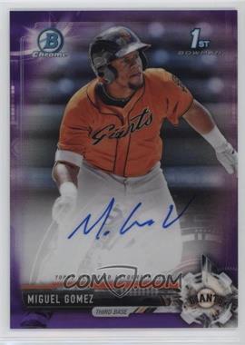 2017 Bowman Chrome - Prospect Autographs - Purple Refractor #CPA-MG - Miguel Gomez /250