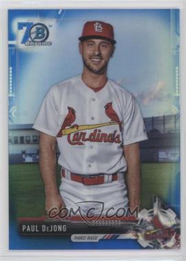 2017 Bowman Chrome - Prospects - Blue Refractor 70th Anniversary #BCP214 - Paul DeJong