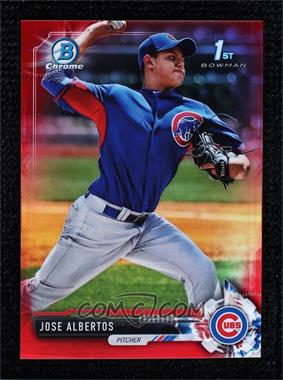 2017 Bowman Chrome - Prospects - Red Refractor #BCP216 - Jose Albertos /5