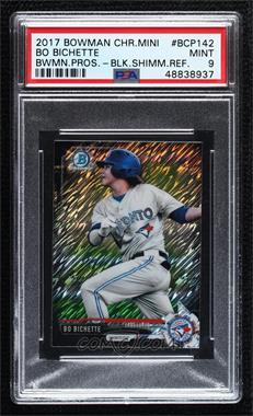 2017 Bowman Chrome Minis - Bowman Chrome Prospects - Factory Set Black Shimmer Refractor #BCP142 - Bo Bichette /100 [PSA 9 MINT]