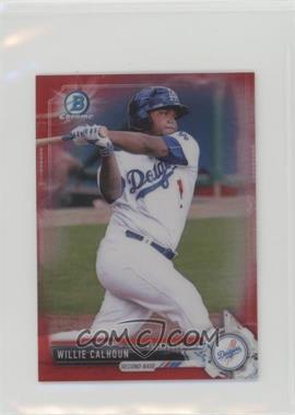 2017 Bowman Chrome Minis - Bowman Chrome Prospects - Red Refractor #BCP30 - Willie Calhoun /10