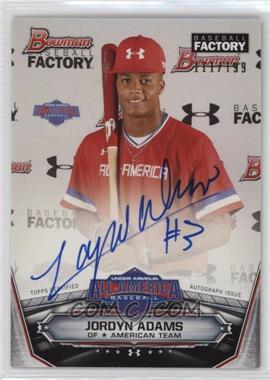 2017 Bowman Draft - All-America Game Autographs #UAA-1.2 - Jordyn Adams /199