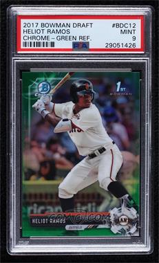 2017 Bowman Draft - Chrome - Green Refractor #BDC-12 - Heliot Ramos /99 [PSA 9 MINT]