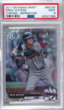 2017 Bowman Draft - Chrome - Refractor #BDC-90 - Drew Waters [PSA 9 MINT]