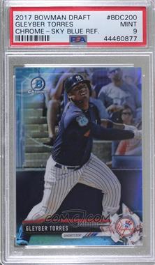 2017 Bowman Draft - Chrome - Sky Blue Refractor #BDC-200 - Gleyber Torres /399 [PSA 9 MINT]