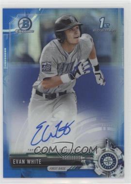 2017 Bowman Draft - Chrome Draft Pick Autographs - Blue Refractor #CDA-EW - Evan White /150