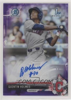 2017 Bowman Draft - Chrome Draft Pick Autographs - Purple Refractor #CDA-QH - Quentin Holmes /250