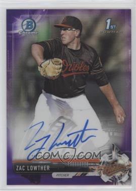 2017 Bowman Draft - Chrome Draft Pick Autographs - Purple Refractor #CDA-ZL - Zac Lowther /250