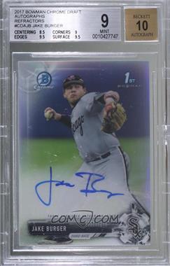 2017 Bowman Draft - Chrome Draft Pick Autographs - Refractor #CDA-JB - Jake Burger /499 [BGS 9 MINT]