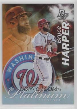 2017 Bowman Platinum - Platinum Presence - Orange #PP-BH - Bryce Harper /25