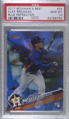 2017 Bowman's Best - [Base] - Blue Refractor #54 - Alex Bregman /150 [PSA 10 GEM MT]