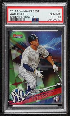 2017 Bowman's Best - [Base] - Green Refractor #1 - Aaron Judge /99 [PSA 10 GEM MT]