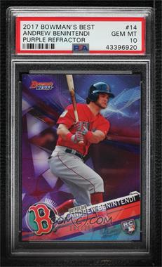 2017 Bowman's Best - [Base] - Purple Refractor #14 - Andrew Benintendi /250 [PSA 10 GEM MT]