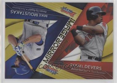 2017 Bowman's Best - Mirror Image - Gold Refractor #MI-7 - Rafael Devers, Mike Moustakas /50