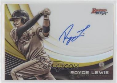 2017 Bowman's Best - Monochrome Autographs - Gold Refractor #MA-RL - Royce Lewis /50