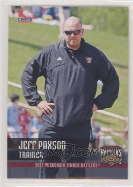 2017 Choice Wisconsin Timber Rattlers - [Base] #30 - Jeff Paxson