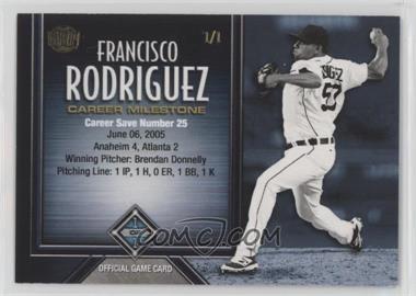 2017 Honus Bonus Fantasy Baseball Game - Career Milestone #_FRRO - Francisco Rodriguez (Career Save) /1