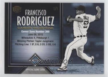 2017 Honus Bonus Fantasy Baseball Game - Career Milestone #_FRRO - Francisco Rodriguez (Career Save) /1