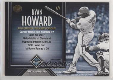 2017 Honus Bonus Fantasy Baseball Game - Career Milestone #_RYHO - Ryan Howard (Career Home Runs) /1