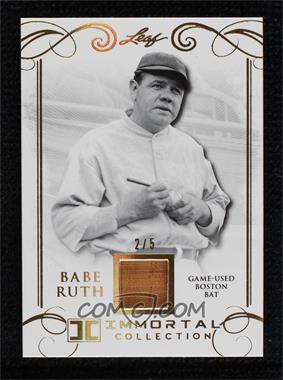 2017 Leaf Babe Ruth Immortal Collection - Game-Used Boston Bat - Gold Spectrum #BB-42 - Babe Ruth /5