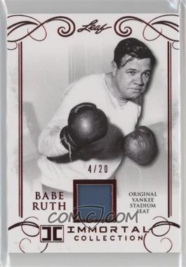 2017 Leaf Babe Ruth Immortal Collection - Yankee Stadium Seat - Red Spectrum #YS-44 - Babe Ruth /20