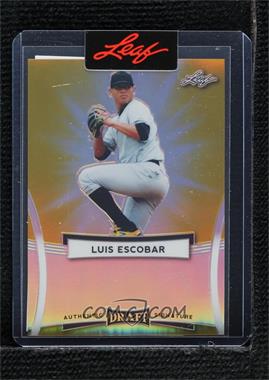 2017 Leaf Metal Draft - [Base] - Pre-Production Proof Gold Prismatic #BA-LE1 - Luis Escobar /1 [Uncirculated]