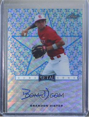 2017 Leaf Perfect Game All-American Classic - [Base] - Metal Leaf Etch Pre-Production Proof Blue Holo Wave #BA-BD1 - Brandon Dieter /1