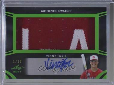 2017 Leaf Perfect Game All-American Classic - Patch Autographs - Green #PA-VT1 - Vinny Tosti /12 [Noted]