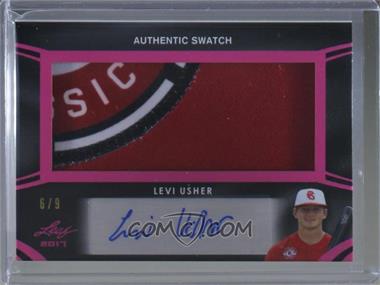 2017 Leaf Perfect Game All-American Classic - Patch Autographs - Pink #PA-LU1 - Levi Usher /9 [Noted]