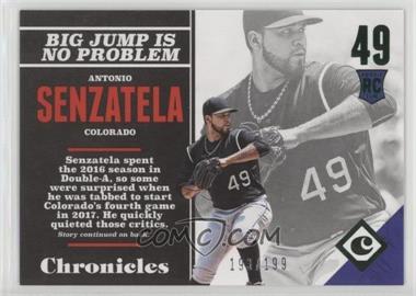 2017 Panini Chronicles - [Base] - Green #122 - Rookies - Antonio Senzatela /199