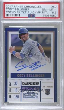 2017 Panini Chronicles - Contenders Rookie Ticket - Championship Ticket #50 - Cody Bellinger /5 [PSA 8.5 NM‑MT+]