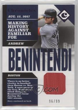 2017 Panini Chronicles - Swatches - Purple #CS-AW - Andrew Benintendi /99