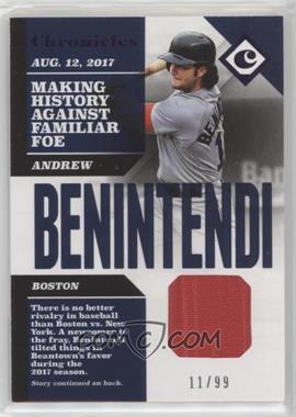 2017 Panini Chronicles - Swatches - Purple #CS-AW - Andrew Benintendi /99