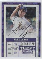RPS Draft Ticket Autograph - Alex Lange (Throwing) #/23