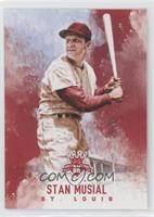 Stan Musial (Solid Red Background)