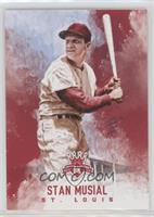 Stan Musial (Solid Red Background)