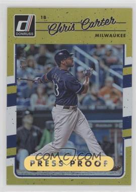 2017 Panini Donruss - [Base] - Gold Press Proof #119 - Chris Carter /99