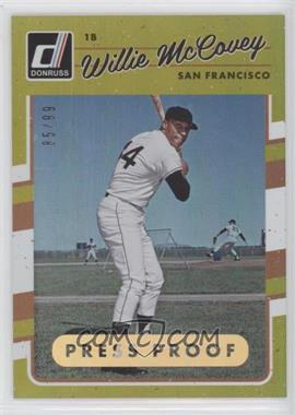 2017 Panini Donruss - [Base] - Gold Press Proof #192 - Willie McCovey /99