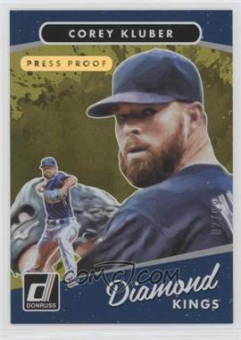 2017 Panini Donruss - [Base] - Gold Press Proof #8 - Diamond Kings - Corey Kluber /99