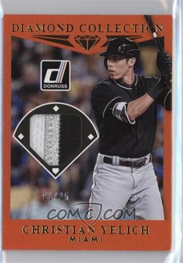 2017 Panini Donruss - Diamond Collection - Gold #DC-CY - Christian Yelich /25