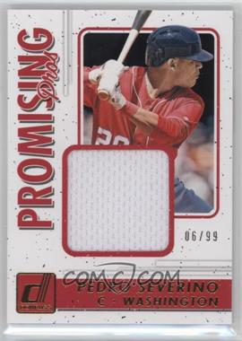 2017 Panini Donruss - Promising Pros Materials - Gold #PPM-PS - Pedro Severino /99