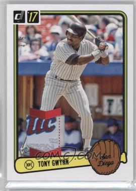 2017 Panini Donruss - Retro 1983 Materials - Black #RM-TG - Tony Gwynn /5