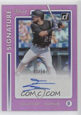 2017 Panini Donruss - Signature Series - Pink #SS-DD - David Dahl /10