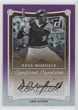 2017 Panini Donruss - Significant Signatures - Purple #SIG-DW - Dave Winfield /10