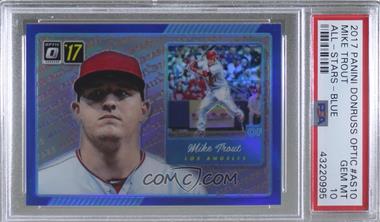 2017 Panini Donruss Optic - All Stars - Blue Prizm #AS10 - Mike Trout /149 [PSA 10 GEM MT]